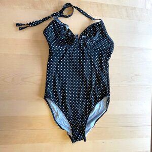 Freya 34D Halter Polka Dot Swim Suit